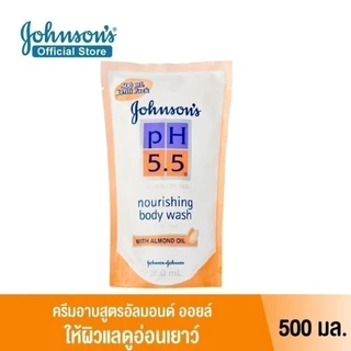 จอห์นสันบอดี้แคร์ ครีมอาบน้ำ พีเอช5.5ทูอินวันรีฟิลวิทอัลมอนด์ Johnson Body Care Body Wash pH5.5 Almond Wash Refill 500ml