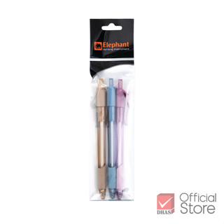 [แพ็ค 3 ด้าม] Elephant ปากกา ปากกาลูกลื่น ดริฟท์ โทริโอะ 0.7…