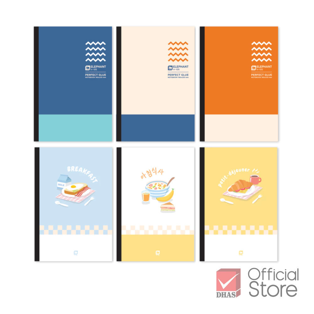 Elephant สมุด สมุดนักเรียน สมุดบันทึก สมุดโน๊ต C9 60G 40S H-105 คละสี จำนวน 1 เล่ม