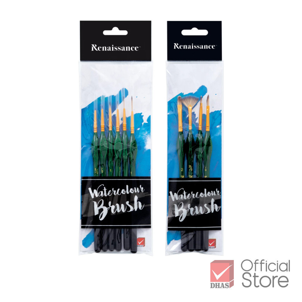 Renaissance พู่กัน ชุดพู่กันตัดเส้น จำนวน 1 ชุด