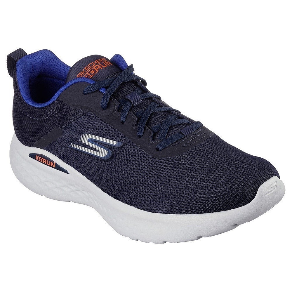 Skechers สเก็ตเชอร์ส รองเท้าผู้ชาย Men GOrun Lite Quick Stride Running Shoes - 220893-NVOR Air-Cooled Goga Mat M-STRIKE