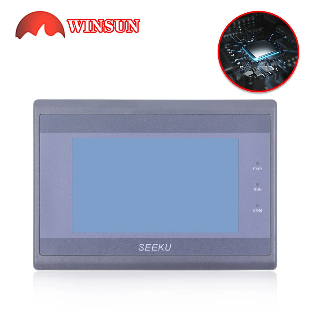 หน้าจอสัมผัสขนาด 4.3 นิ้ว HMI DC24V PLC plc hmi ในบล็อกเดียวพร้อมตัวควบคุมโปรแกรม FX3U แผง RTU แบบรว