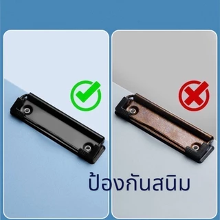 คลิปบอร์ด A4/A5 กันสนิม มีรูแขวน แผ่นรองเขียน สีพาสเทล กระดานรองเขียน