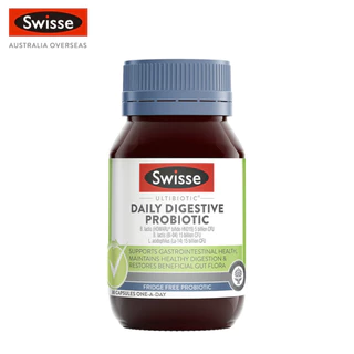 Swisse Ultibiotic Daily Digestive Probiotic อัลติไบโอติกส์ เดลี่ ไดเจสทีฟ โพรไบโอติกส์ 30 แคปซูล (EXP:01 2028)