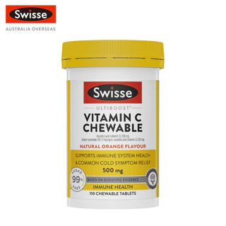 Swisse Ultiboost Vitamin C Chewable อัลติบูสวิตามินซี 110 เม็ด แบบเคี้ยว (EXP:05 2027)