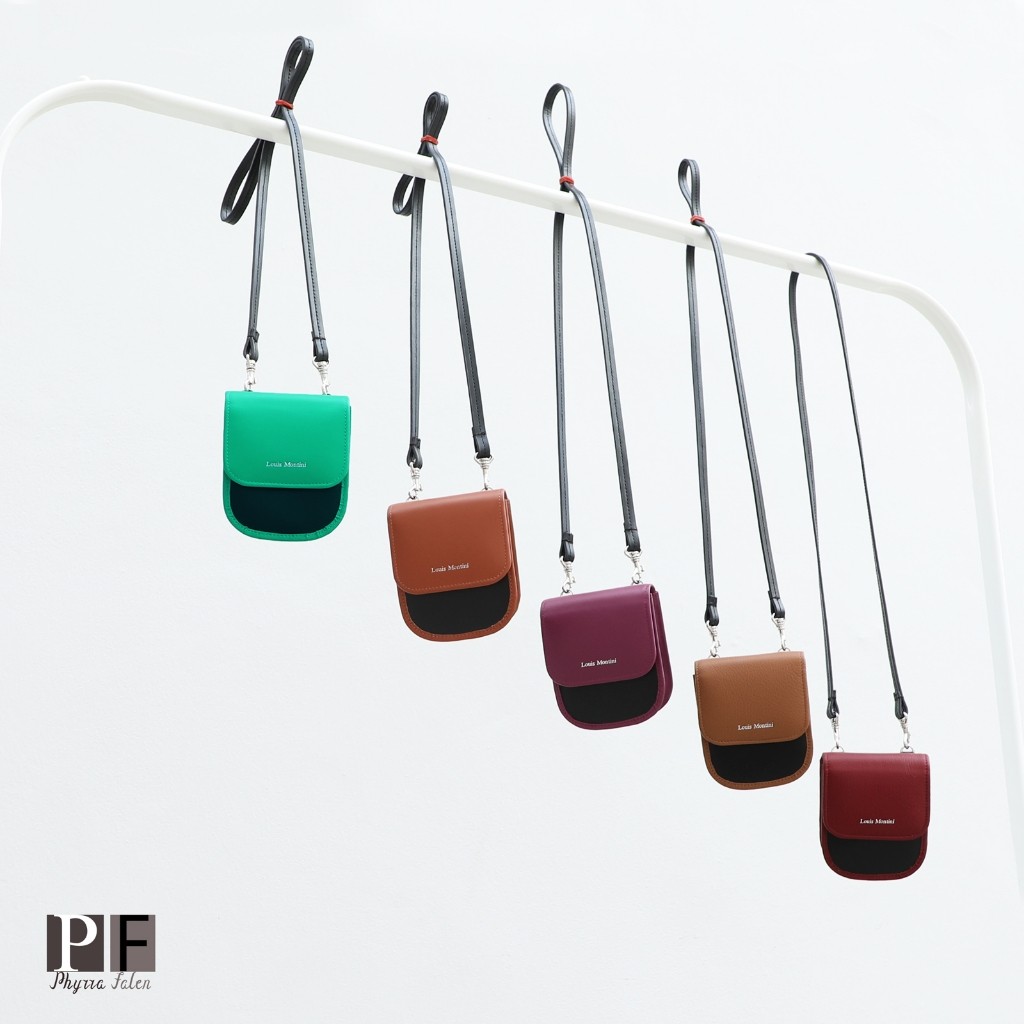 Louis Montini (Phyrra Falen) กระเป๋าสะพายข้าง Shoulder bag กระเป๋าหนังวัวเเท้ TML24