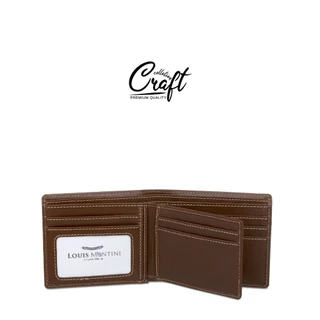 [ส่งด่วนฟรี] Louis Montini (Vintage Style) กระเป๋าสตางค์ผู้ชาย สไตล์วินเทจ กระเป๋าหนังวัวแท้ Men’s wallet TTM090