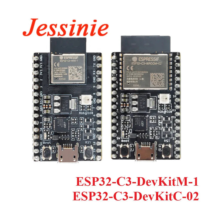 บอร์ดพัฒนา ESP32-C3-DevKitM-1 ESP32-C3-DevKitC-02 ESP32-C3 ESP32-C3-MINI-1 ESP32-C3-WROOM-02 บอร์ดพั