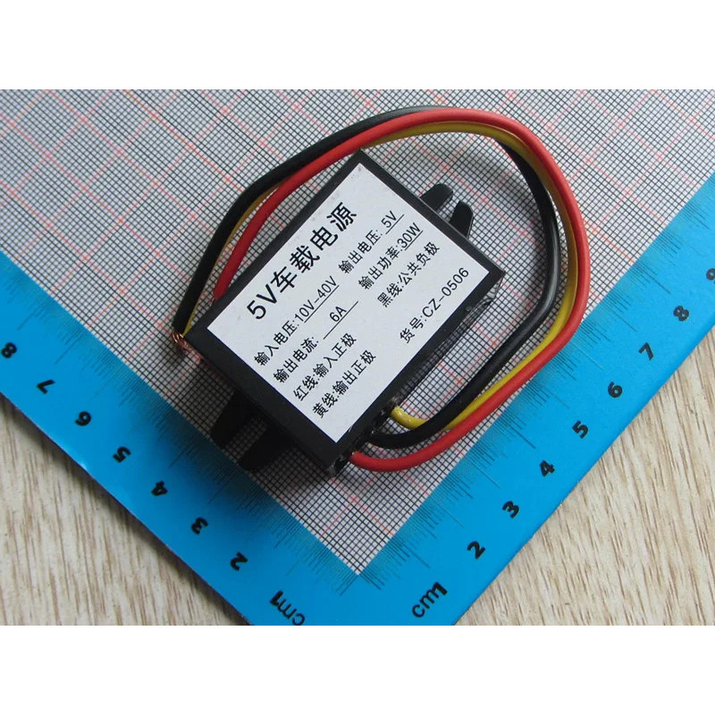 จัดส่งฟรีพร้อมติดตาม ต้นฉบับ 1 ชิ้น DC-DC รถแปลงไฟ 12V เป็น 5V, 24V เป็น 5V, ตัวแปลงไฟ 6A จอแสดงผล L