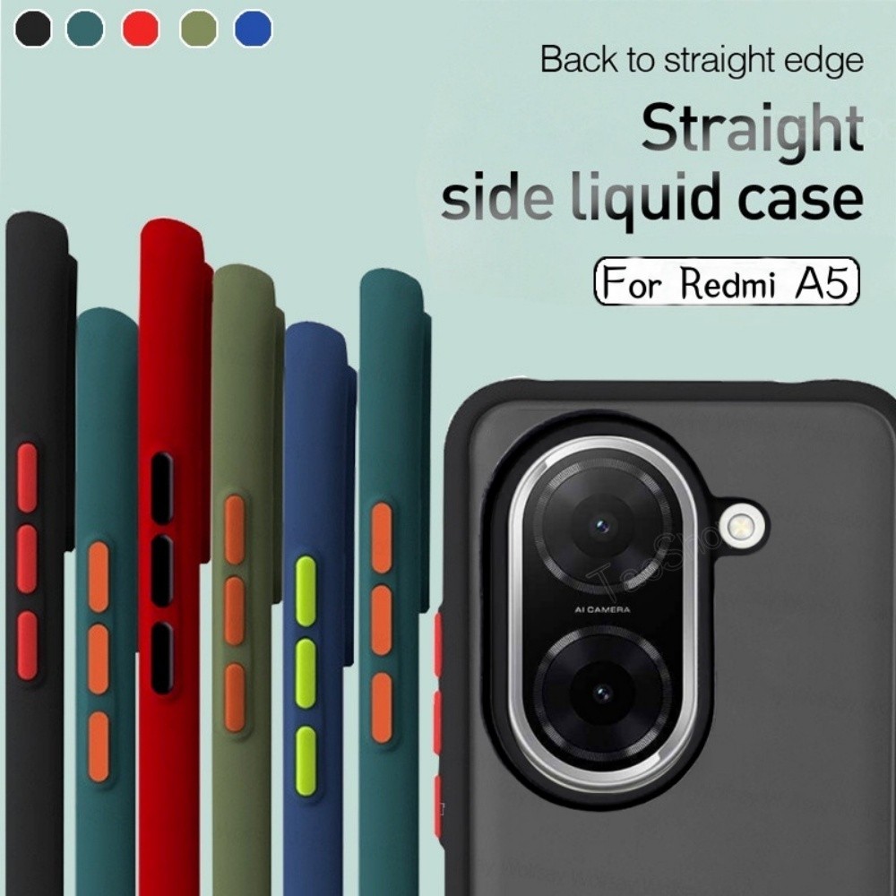 เคสขอบสีผิวด้าน ครงรุ่น Xiaomi Redmi A5 A3 10C 14C 13C 12C 13 4G สำหรับ Redmi10A ปี2022 เคสกันกระแทก Redmi10 2022 025