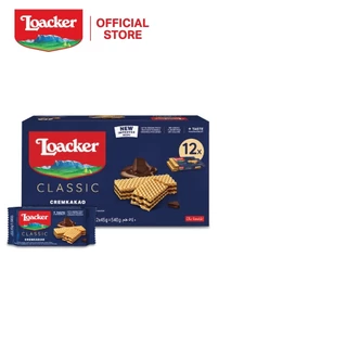 [12 ซอง] ล็อคเกอร์ คลาสสิค ครีมคาเคา 45 กรัม | [Pack 12] Loacker Classic Cremkakao 45 g