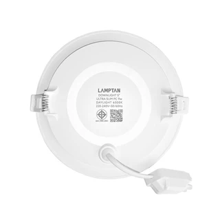 LAMPTAN ดาวน์ไลท์ LED ULTRA SLIM PC 5 นิ้ว 9 วัตต์ DAYLIGHT สีขาว จัดส่งโดย HomePro