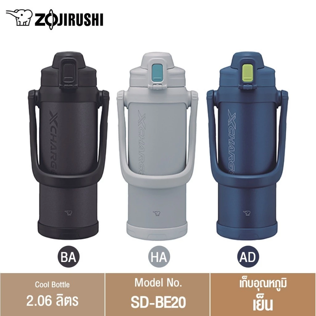 Zojirushi กระติกน้ำสุญญากาศเก็บความร้อนและความเย็น ขนาด 2 ลิตร รุ่น SD-BE20 thumbnail 3