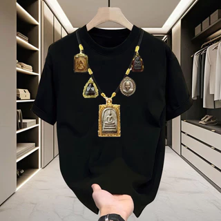 Basi💥เสื้อยืด Oversize คอตตอน100% เกรดพรีเมียม ไม่หดตัว - ลาย Amulet3