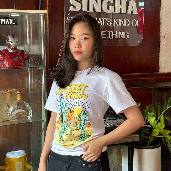 (พร้อมส่ง) เสื้อยืด DESERT DREAMER -  ผ้าคอตตอน สกรีนสีจม