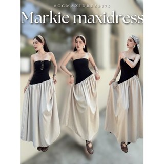 Chuuclothing Markie maxidress [พร้อมส่ง [สีดำ/นู๊ด] [สีดำ/ขา…