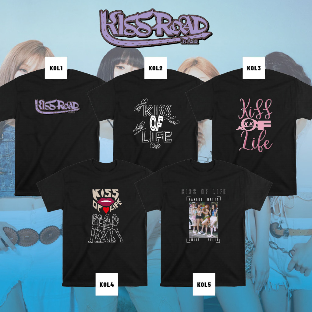 เสื้อยืด KISS OF LIFE 1st World Tour in Asia ผ้าฝ้ายพรีเมียม สุดฮิต
