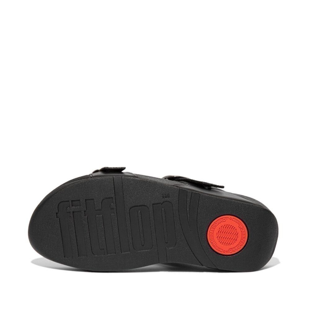 FITFLOP LULU ADJUSTABLE LEATHER รองเท้าแตะผู้หญิง รุ่น ES7-090 สี ALL BLACK