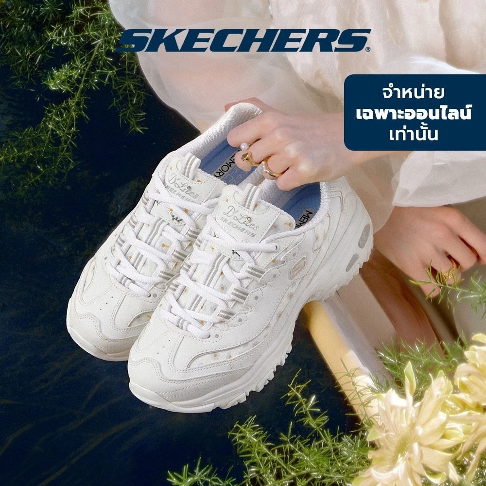Skechers สเก็ตเชอร์ส รองเท้าผู้หญิง Women Online Exclusive D'lites Sport Shoes - 896180-WHT Air-Cooled Memory