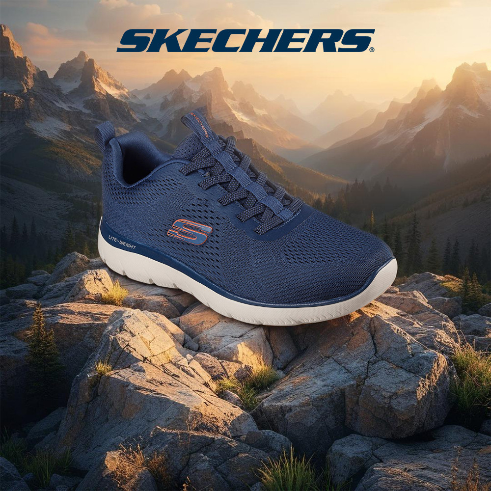 Skechers สเก็ตเชอร์ส รองเท้าลำลองผู้ชาย Men Sport Summits Eckler Casual Shoes - 232963-NVOR Memory Foam