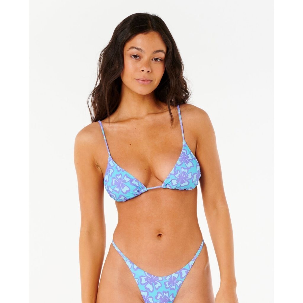 RIPCURL เซ็ตชุดว่ายน้ำ บิกินี่ลายดอก 0P6WSW NEON ISLES SLIDING TRI TOP & CHEEKY HIPSTER W25 — صورة 5