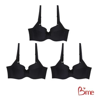B'me เสื้อชั้นในมีโครง level 1 ฟองบาง รุ่น ME1C82 (แพ็ก 3 ตัว) สีดำ สีนู้ด สีโอวัลติน
