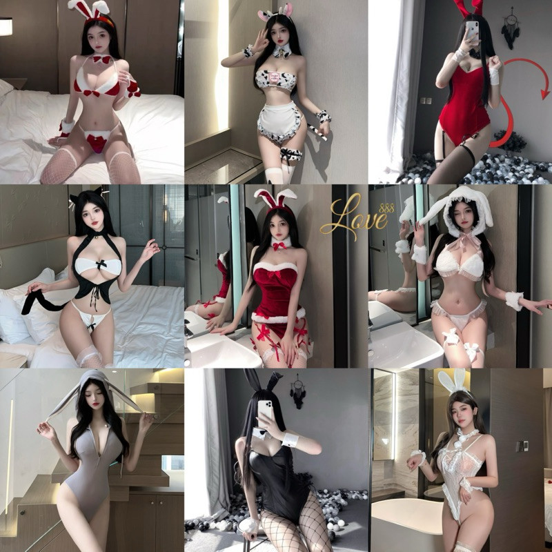 ชุดบันนี่ ชุดวัว ชุดกระต่าย ชุดเสือ รวมแบบขายดี R/B001 พร้อมส่งจากไทย love888th