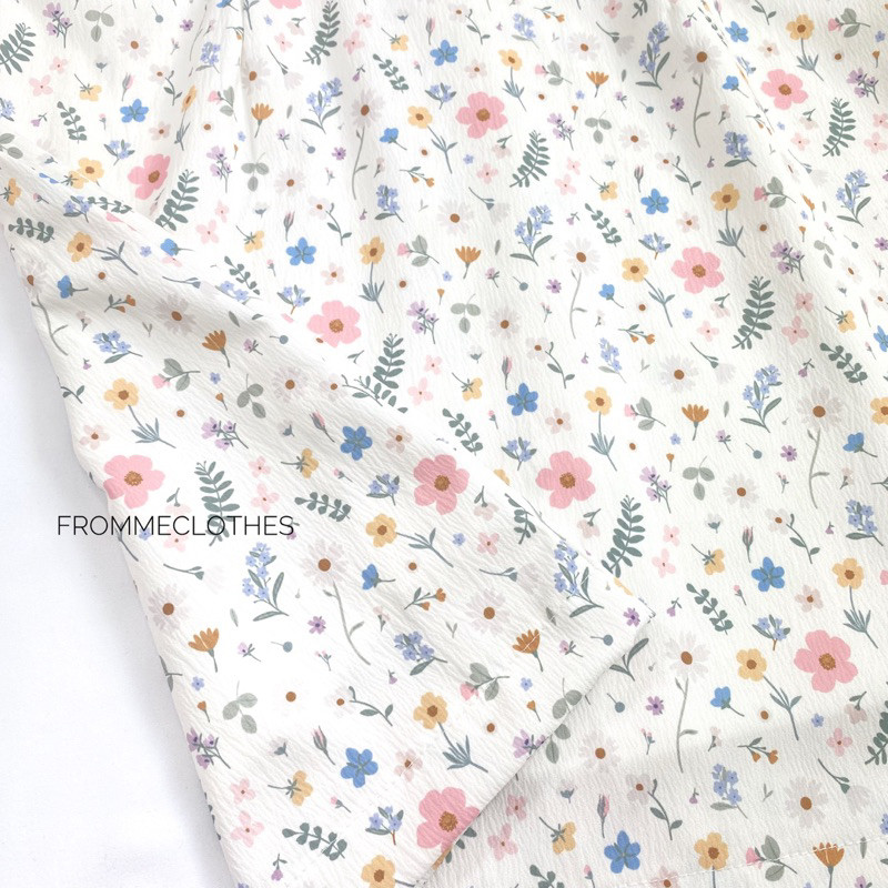 🌸กระโปรงทรงเอผ้าครัชลายดอกไม้(XS-5XL) - รูปที่ 2