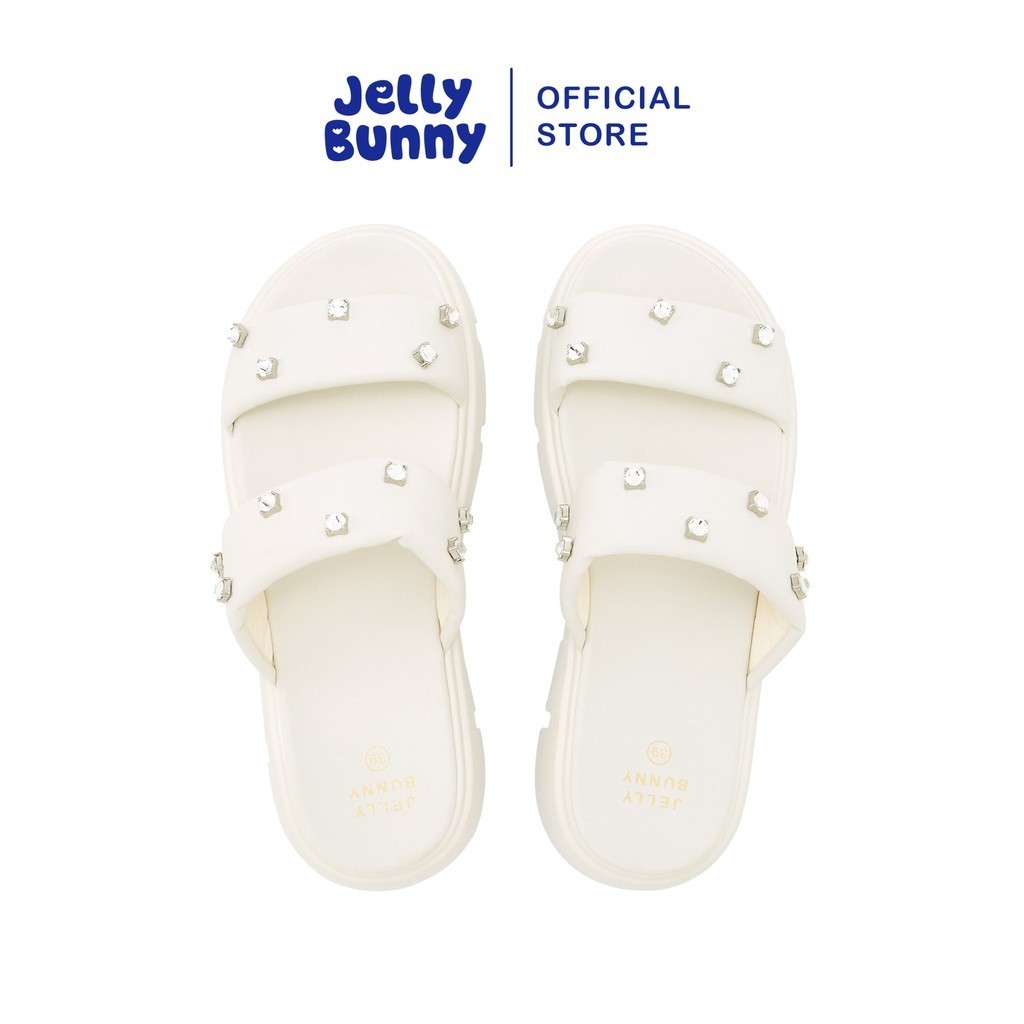 JELLY BUNNY NIMA รุ่น B23WLSI063 รองเท้าแตะสไลด์ประดับคริสตัล หัวเปิด พื้นนุ่มสบาย