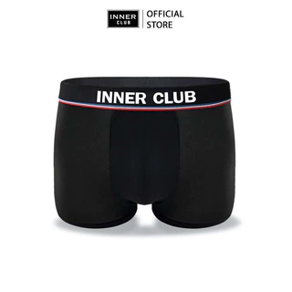 INNERCLUB บ๊อกเซอร์ชาย รุ่นAir Active V.2 กระชับเป้า ไม่เข้าวิน แพค 6 ตัว สีดำล้วน กางเกงในชาย Boxer