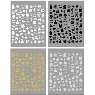 สติกเกอร์ติดเล็บลายน้องแมววิบวับแผ่นละ 9 บาท สติกเกอร์ติดเล็บลายน้องแมววิบวับแผ่นละ 9 บาท