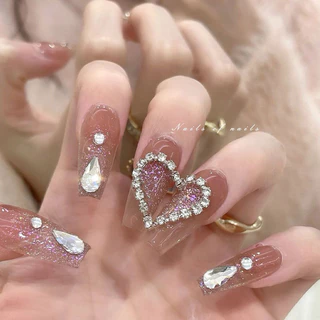 สายโซ่โลหะ ประดับไข่มุก พลอยเทียม คริสตัล AB 3D สีเงิน 25 ซม. โซ่ไข่มุก โซ่ลูกปัดโลหะ สําหรับตกแต่งเล็บ Diy