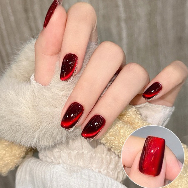 สีทาเล็บเจล ลูกแก้วสีแดง แบรนด์ xeijayi สินค้าพร้อมส่งในไทย