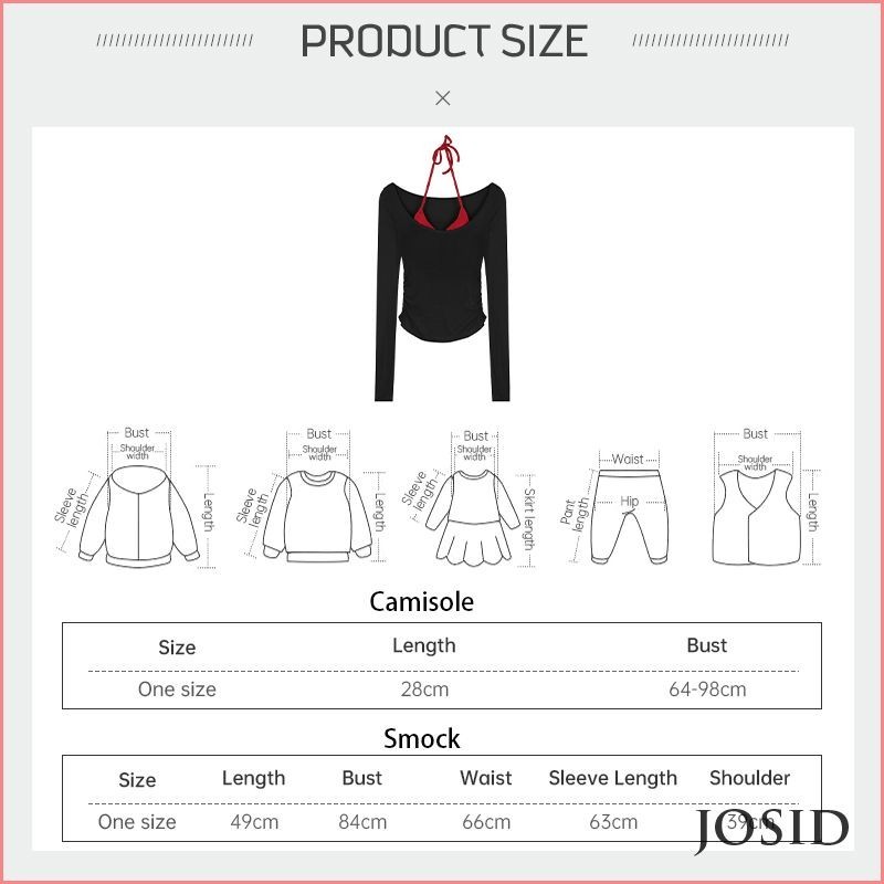 เสื้อยืดจีบผู้หญิงออกแบบความรู้สึกคอแขวนด้านบนบางสมอคยกทรงชุด 2 ชิ้น JD