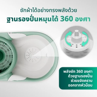 3M™ Scotch-Brite™ สก๊อตช์-ไบรต์ ถังปั่นซุปเปอร์คลีนดูโอ้ววอชรุ่น นิว T7 พร้อมชุดไม้ถูพื้นไมโครไฟเบอร์,ปั่นแห้งและปั่นซัก
