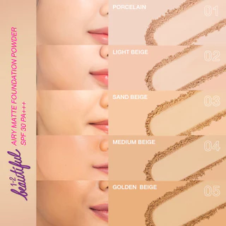 CUTE PRESS 1-2-BEAUTIFUL AIRY MATTE FOUNDATION POWDER SPF 30 PA+++ แป้งเปลี่ยนผิว ผิวสวยในตลับเดียว