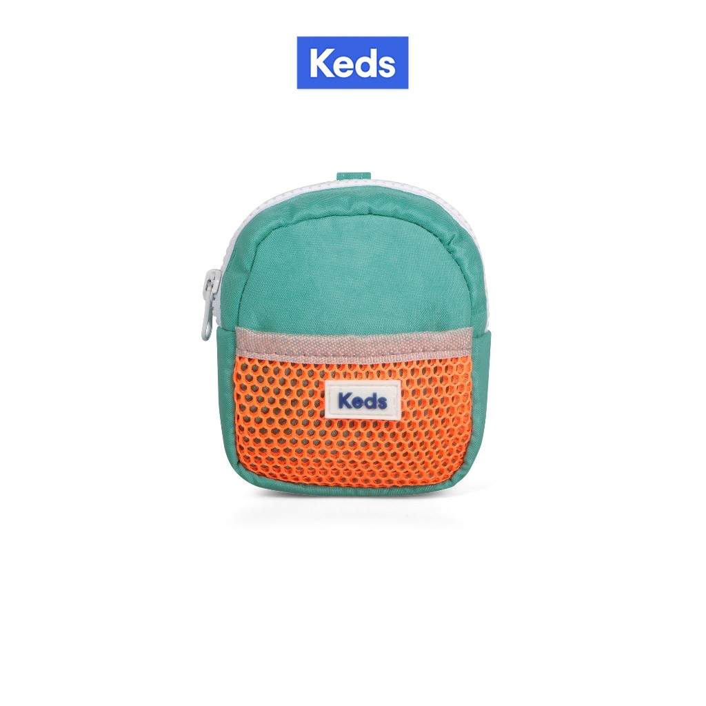KEDS กระเป๋า รุ่น MESH MINI POUCH สีส้ม/ สีเขียว พร้อมห่วง ( S25ACB07006 )