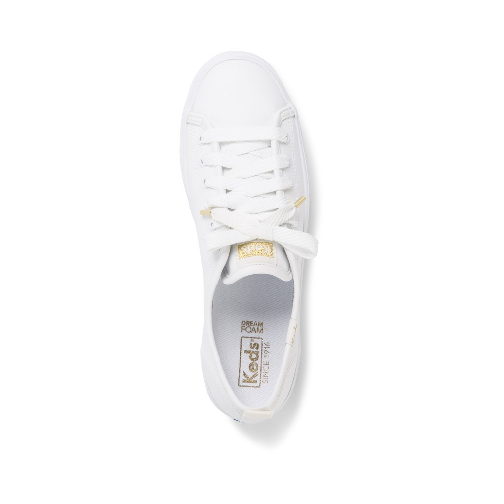 KEDS รองเท้าผ้าใบหนัง มีส้น รุ่น TRIPLE UP LEATHER สีขาว ( WH61626 ) - รูปที่ 3