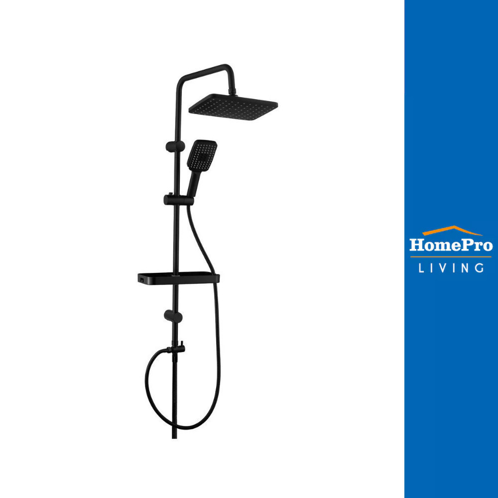 RASLAND ฝักบัว RAIN SHOWER น้ำอุ่น ALL-BLACK