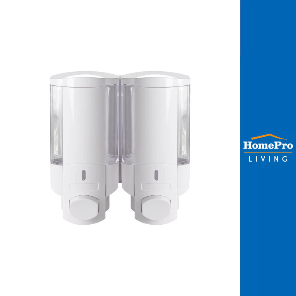 MOYA ที่กดสบู่ 2 ช่อง SD-828A สีขาว-ใส จัดส่งโดย HomePro