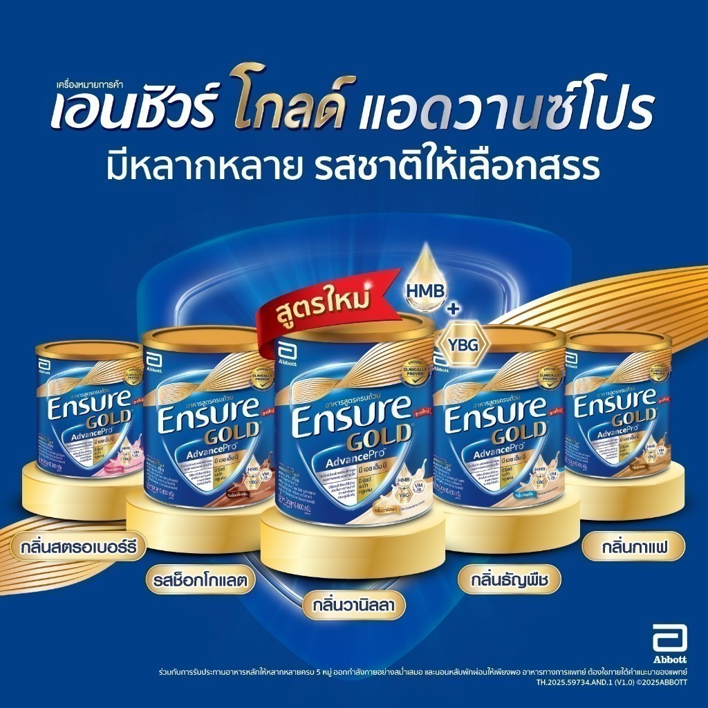 [ส่งฟรี]Ensure Gold AdvancePro เอนชัวร์ โกลด์ แอดวานซ์โปร กลิ่นธัญพืช 380g 1 กระป๋อง Ensure Gold AdvancePro Wheat 380gx1 - รูปที่ 4
