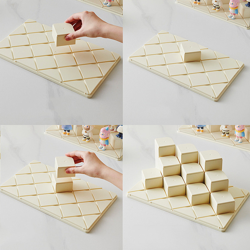 ตู้โชว์โมเดล crybaby powerpuff กล่องใส่โมเดล กล่องใสพร้อมขาตั้งโชว์ ชั้นวางโมเดลกล่องใส่ตุ๊กตา - รูปที่ 4