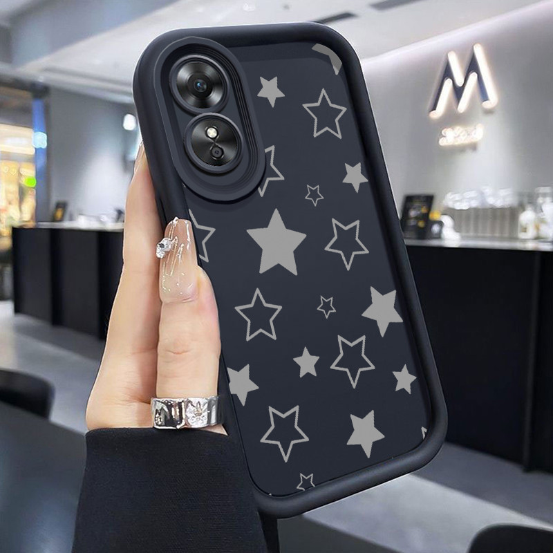 เคสสำหรับ OPPO A17 OPPO A17K เคสโทรศัพท์ซิลิโคนที่มีการออกแบบน้อยที่สุด