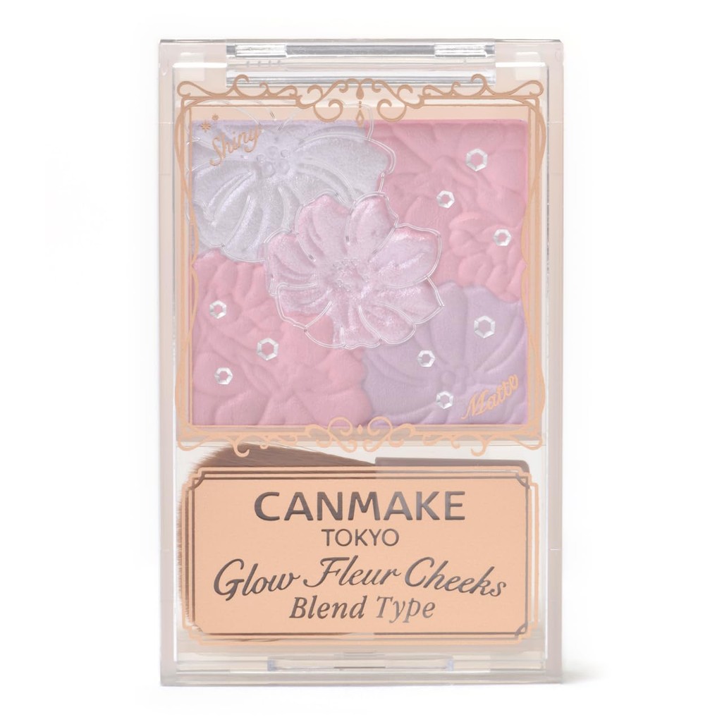 [Direct from Japan] Canmake Glow Fleur Cheeks (Blend Type) B03 Lavender Dream Cheek Glossy Highlight