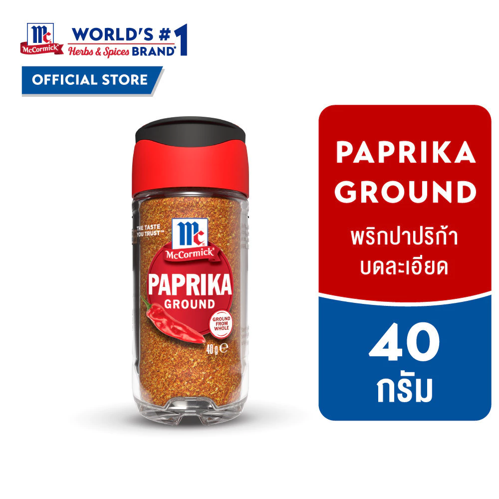 McCormick Paprika Ground แม็คคอร์มิค ปาปริก้า กราวน์ 40 กรัม (พริกปาปริก้าบดละเอียด)