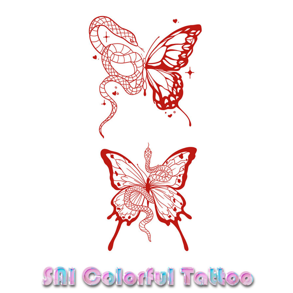 แทททู SAI COLORFUL TATTOO 18CM×11CM แทททูรอยสักกันน้ำ รอยสักชั่วคราว รอยสัก 160