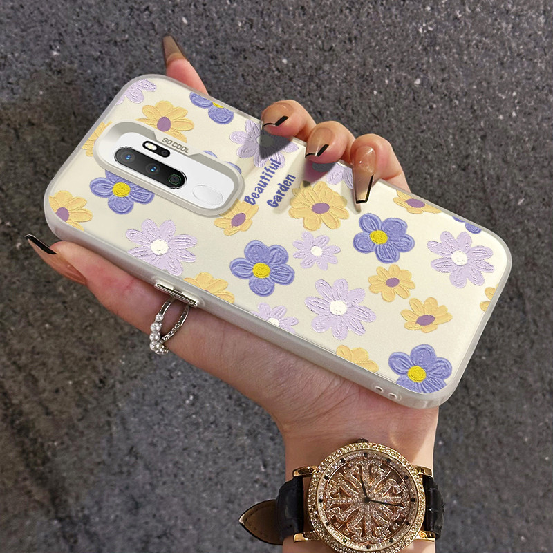 เคสสำหรับ OPPO A5 2020 A9 2020 A11 เคสโทรศัพท์โปร่งใสดอกไม้