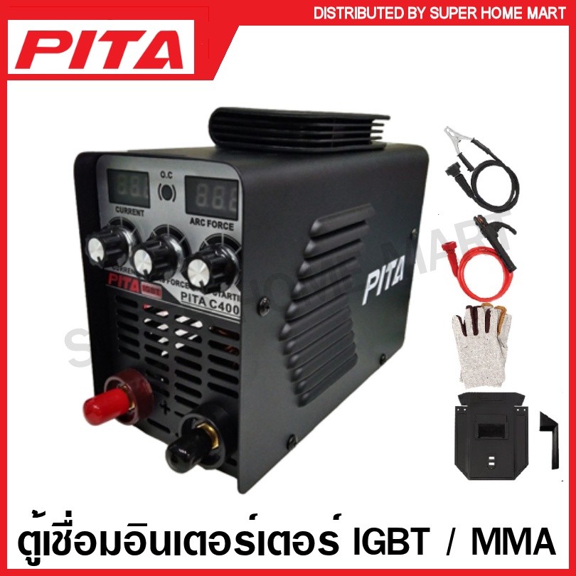 PITA ตู้เชื่อมอินเวอร์เตอร์ 120 แอมป์ ระบบ MMA / IGBT รุ่น C400 II รหัส 05-016-912 ( Inverter MMA We