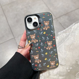 เคสสำหรับ OPPO A5 A3s A12e A7 A5s A12 A12s A11k Realme C1 เคสป้องกันเคสมือถือโปร่งแสงกระต่ายหมี