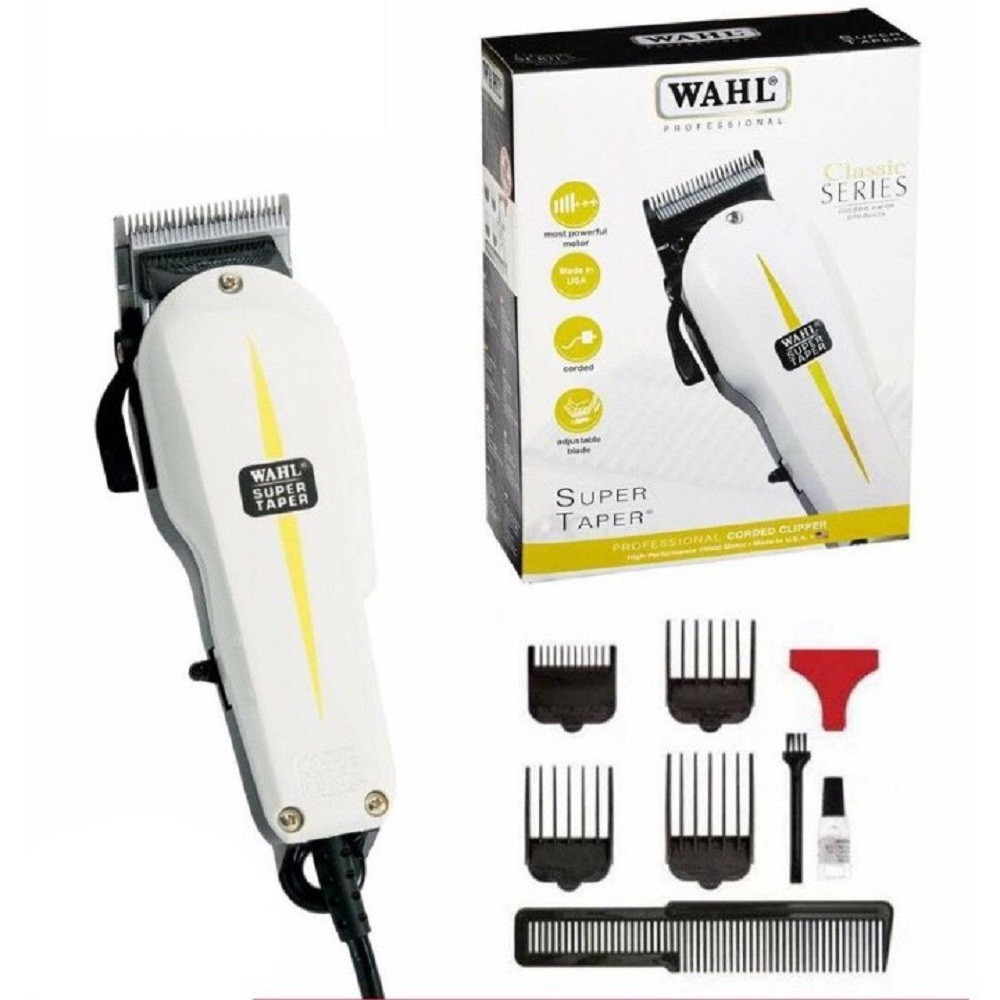 ปัตตาเลี่ยนตัดผม WAHL Super Taper ใช้งานทนทานมาตรฐาน รุ่น 8466 ของแท้ 100%USAมีฟันรองตัดง่ายปรับฟัน